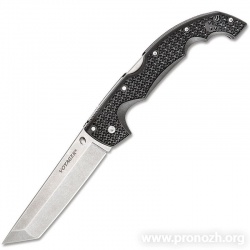   Cold Steel  Voyager Extra Large Tanto, Plain Edge, Aus 10 Steel, Black Grivory Handle