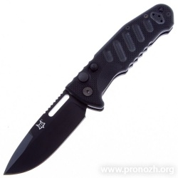    Fox Knives Smarty Fox, Black Blade, Black G-10 Handle