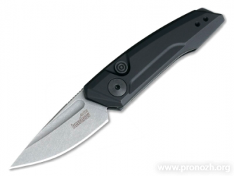    Kershaw Launch 9, Stonewashed Blade, Black Aluminium Handle