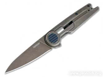   Kershaw Parsec, Stonewash Blade, Stainless Steel Handle
