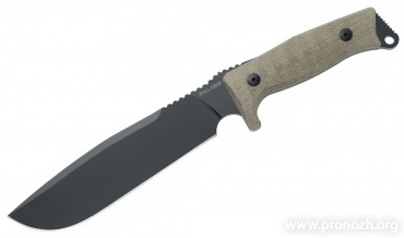   Fox Knives  Combat Jungle, Black Blade,  OD Green Micarta Handle
