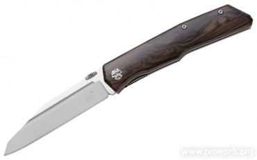   Fox Knives Fox Terzuola, Sain Finish Blade, Ziricote Wood Handle