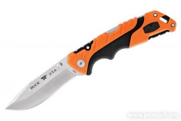   Buck Pursuit Large Knife Orange GRN Handle