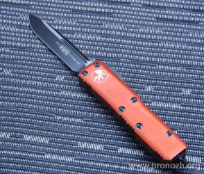      Microtech UTX-85 S/E, Black Standard, Orange Handle