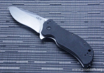   Zero Tolerance  ZT0350SW,  Stonewashed Blade, Black G-10 Handle