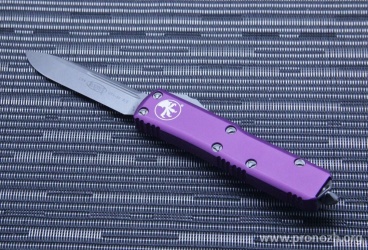      Microtech UTX-85 S/E, Apocalyptic Standard, Violet Handle
