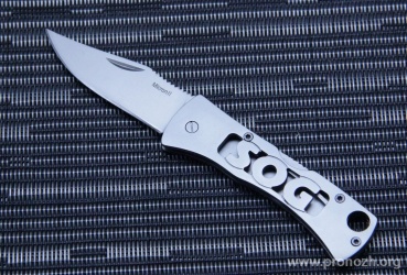  - SOG Micron 2.0 Beadblasted Clip Point Blade and Steel Handle