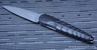   Hikari Knives, Tactical Mino Kami, Ebony Wood Handles, AUS-8 Damascus Blade Steel