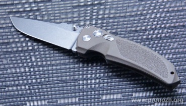   Hogue EX-03 3.5"  Drop Point Manual, Stone-Tumbled Blade, Matte Brown Handle