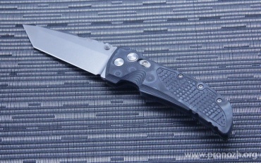   Hogue EX-01 4" Tanto Manual, Stone-Tumbled Blade, Black / Gray G-Mascus G-10 Handle
