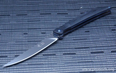   Hikari Knives, Itto-Ryu Folding Steak, Black G-10 Handles, Mirror Polished D2 Tool Steel