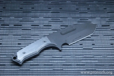   Medford Knife & Tool   Emperor, Black PVD-Coated Blade, D2 Tool Steel, Satin Finish Titanium Handle, Black Kydex Sheath