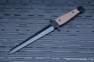  Medford Knife & Tool   FS Dagger, Black PVD-Coated Blade, D2 Tool Steel, Coyote G-10 Handle, Coyote Kydex Sheath