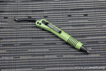   Microtech Siphon Pen 2, Lime Green Stainless Steel Body, DLC-Coated Hardware