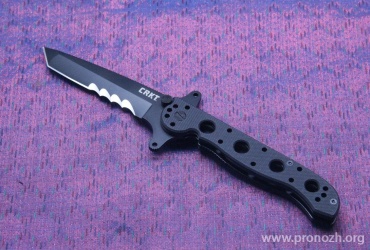   CRKT Kit Carson M16 Tanto Blade, Combo Edge, Black G-10 Handle