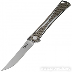   CRKT Jumbones (IKBS Flipper), Satin Finish Blade, Two-Tone Aluminum Handles