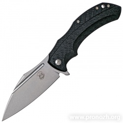   Fox Knives "Shadow", Stonewashed  Blade, Carbon Fiber / Titanium   Handle