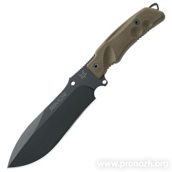 Фиксированный нож Fox Rimor, Black Blade, OD Green FRN Handle