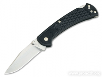   Buck Folding 112 Slim Select, 420HC Steel, Stonewash Blade, Black GRN Handle