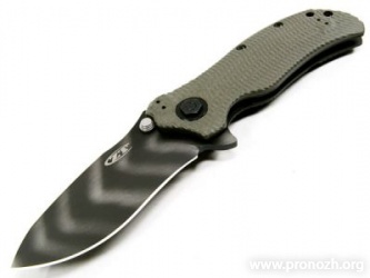 Складной нож Zero Tolerance ZT0301, Tiger Stripe Blade, Black G-10 / Titanium Handle