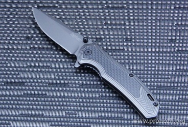 Складной нож Kershaw Fringe, 8Cr13MoV Steel, Carbonitride Titanium Blade, Stainless Steel /  Carbon fiber  Handle