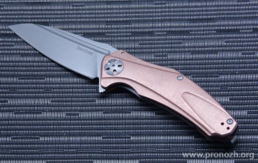  Kershaw Natrix, D2 Tool Steel, Stonewashed Blade, Raw Cooper Handle