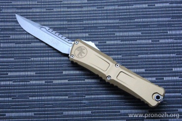      Microtech Combat Troodon Interceptor Gen III, Signature Series Tan Stonewash Standard