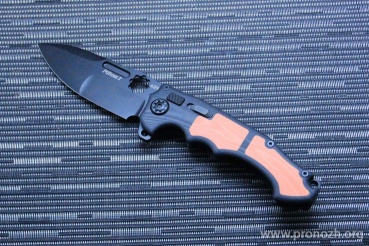 Складной нож Andre de Villiers Pitboss 2, Black / Orange G-10