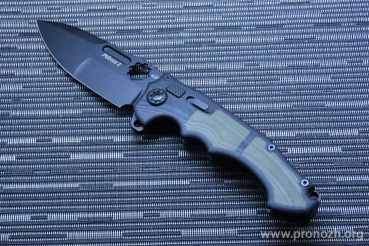 Складной нож Andre de Villiers Pitboss 2, Black / Green G-10
