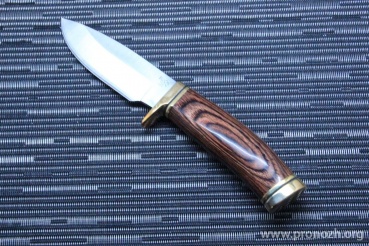   Buck Vanguard, 420HC Steel, Cocobolo Wood Handle, Leather Sheath
