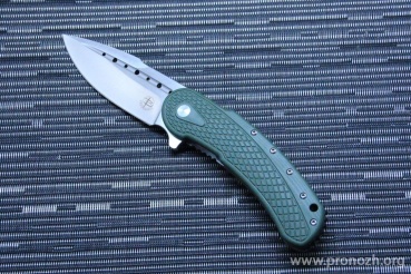   Begg Knives Bodega, Satin Finish Blade, D2 Tool Steel, OD Green G-10 Handle