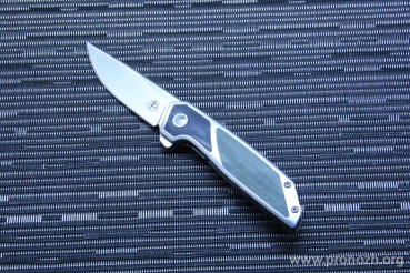   Begg Knives Diamici, Satin Finish Blade, D2 Tool Steel, Stainless Steel  Black / Green G-10 Handle
