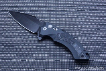 Складной нож Hogue X5  4"Flipper, Black Blade, Black Aluminum Handle / G-Mascus G10 Insert