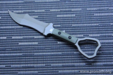   Halfbreed Blades Knives CCK-03 (Compact Clearence Knife) - Tuhon Raptor Ranger Green