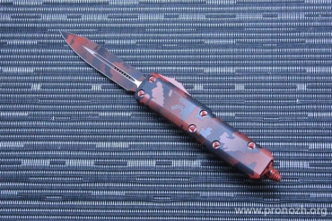 Автоматический складной нож фронтального выброса Microtech UTX- 85 D/E,Signature Series Red Camo Standard