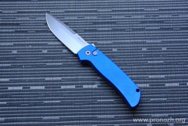    Pro-Tech Terzuola ATCF Automatic, Stonewashed Blade, Blue Aluminum Handle