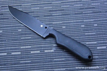   Spyderco Street Bowie, Black Blade, VG-10 Steel, Black FRN Handle