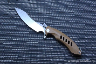   Rike Knife  F1 Satin, Tan G-10 Handle