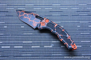    Heretic Knives Medusa Auto Recurve, UV Orange Magma