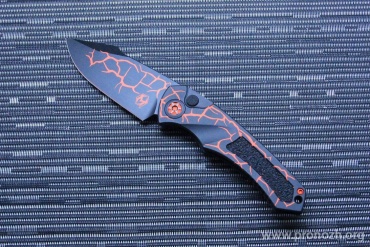    Heretic Knives Pariah Auto Drop Point, UV Orange Magma