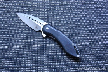   Begg Knives Mini Glimpse, Satin Finish Blade, D2 Tool Steel, Black G-10 Handle