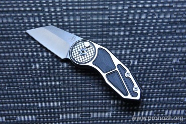   Begg Knives Micro Burst, Satin Finish Blade, VG-10 Steel, Black Aluminum Handle