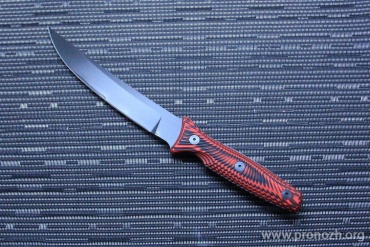   Spartan Blades Ronin Torii, Black Powder Coating Blade, Black / Red G10 Handle