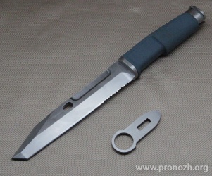 Фиксированный нож EXTREMA RATIO Fulcrum Mil-Spec Bayonet, Satin Finish Blade, Dark Blue Handle