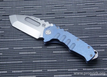  Medford Knife & Tool   Praetorian T Tanto, Stonewash Blade, D2 Tool Steel, Blue Anodized Titanium Handle