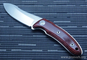 Фиксированный нож Katz  Kagemusha, Satin Finish,  Cherrywood Handle, Leather Sheath