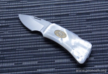 Складной нож - зажим для денег  Katz Bobcat, Mother of Pearl Handle