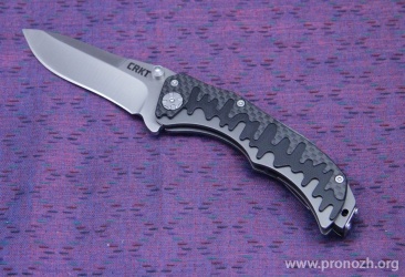 Складной нож CRKT Drip Tighe, Satin Finish Blade, Steel Handle with Carbon Fiber Layer / Black G10 Inlays