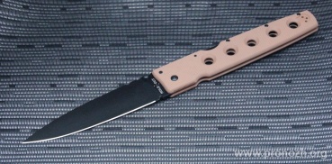   Cold Steel  Hold Out I, DLC-Coating Blade, Carpenter CTS XHP Steel, Coyote Tan G-10 Handles
