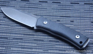   Lion Steel M-4, Satin Finish Blade, Black G-10 Handle